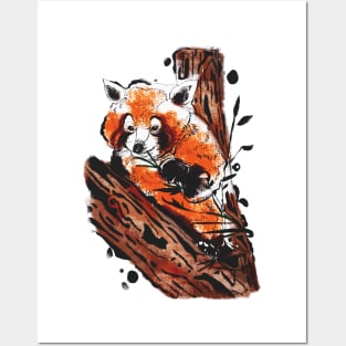 Cheeky Red Panda Posters and Art